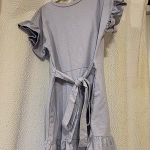 H&M blue flouncy mini dress